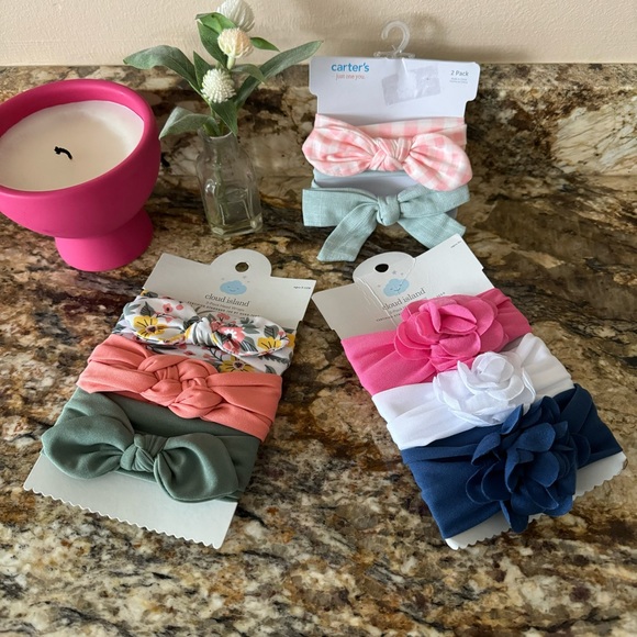 cloud island Other - Carters and Cloud Island Baby Girl Headband Bows
